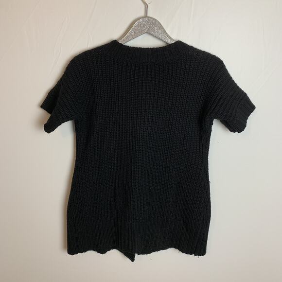 Soft Surroundings Black City Sweater Chunky Knit Cardigan Large L - Picture 7 of 7